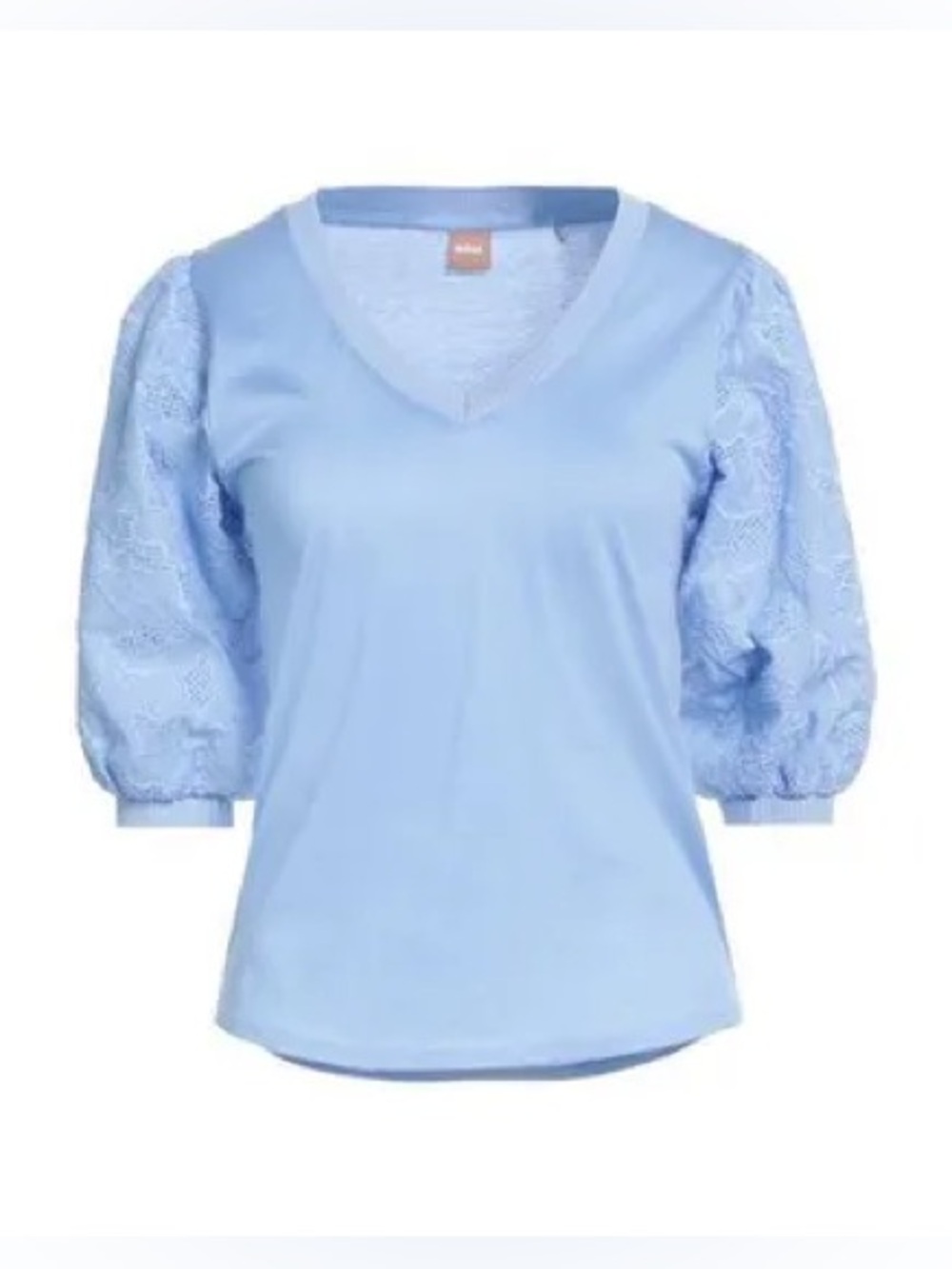 Hugo Boss Eyelet Sleeved Vneck
